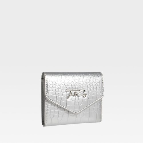 mini leather wallet in silver wallet women 2