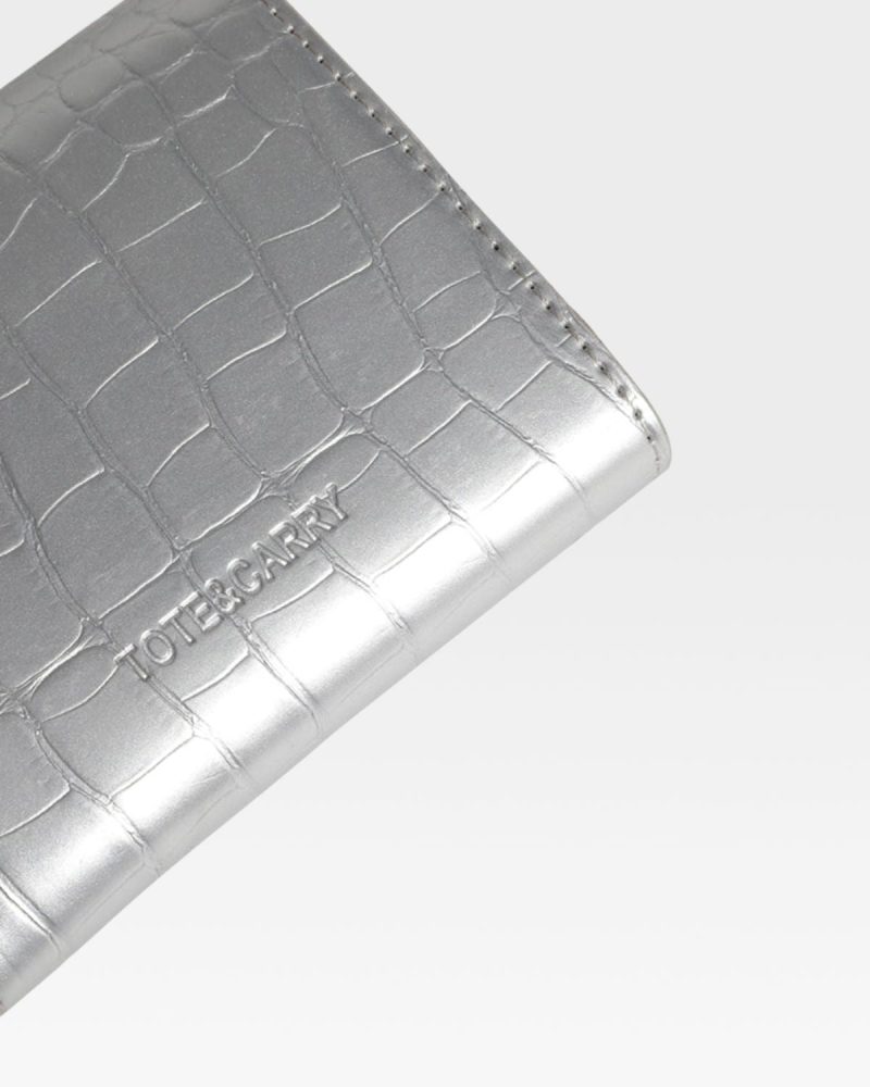 mini leather wallet in silver wallet women 6