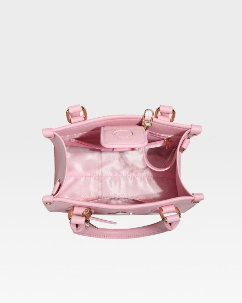 mini tote bag in bubble gum pink tote bag women 10