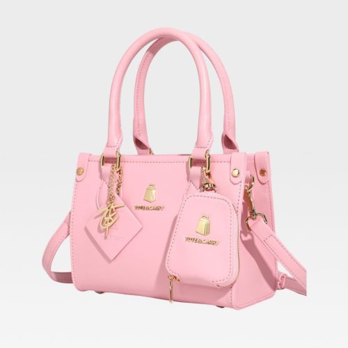 mini tote bag in bubble gum pink tote bag women 3