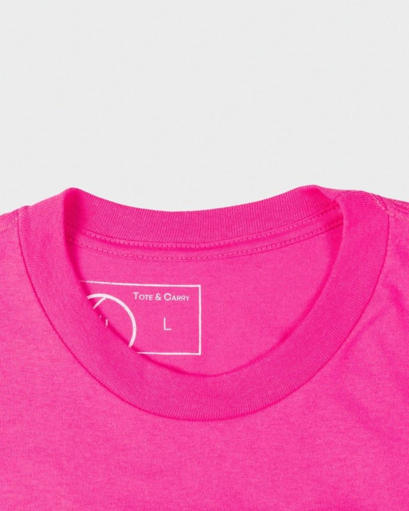 neon pink totecarry where travel meets luxury tee apparel men 3