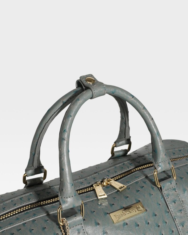 ostrich duffle bag in grey duffle bag totecarry 2