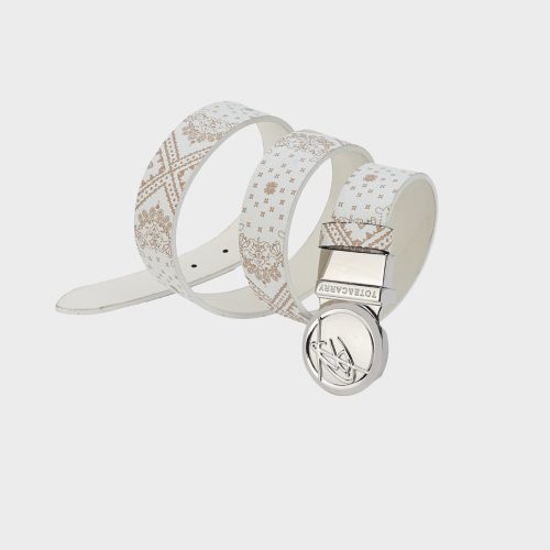 paisley belt in beige brown strap men 2