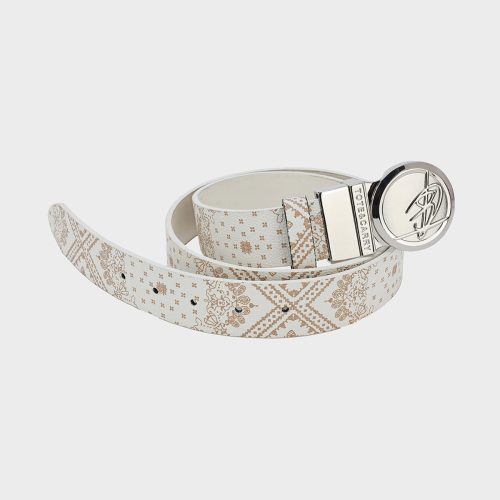 paisley belt in beige brown strap men 3