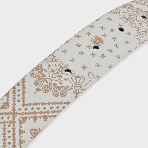 paisley belt in beige brown strap men 7