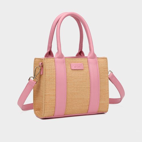 pebble leather mini tote bag in pink tote bag women 2