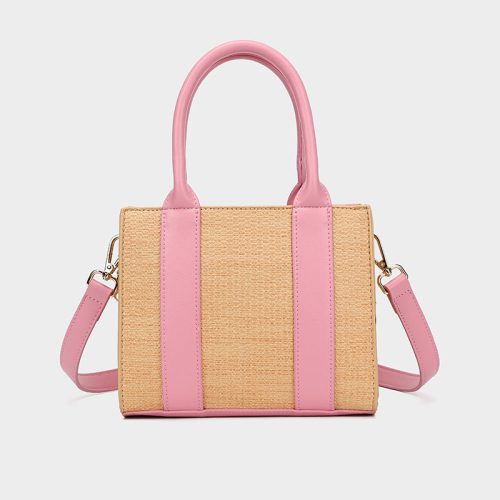 pebble leather mini tote bag in pink tote bag women 4