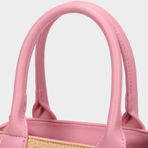 pebble leather mini tote bag in pink tote bag women 7