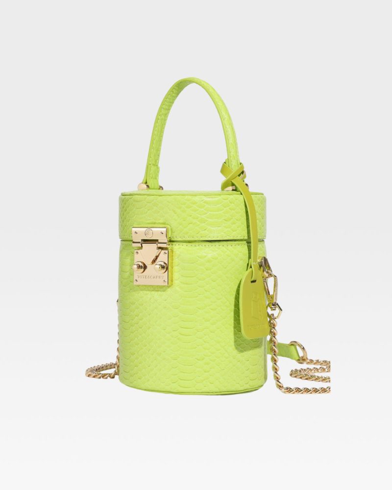 py mini barrel purse in apple green tote bag women 3