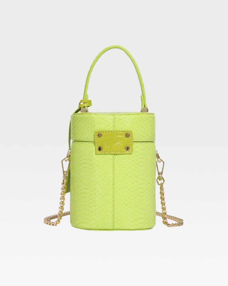 py mini barrel purse in apple green tote bag women 4