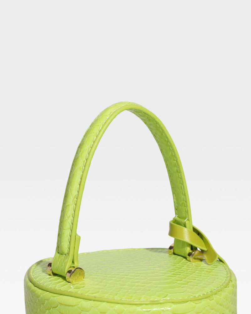 py mini barrel purse in apple green tote bag women 5