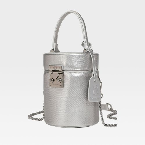 py mini barrel purse in silver tote bag women 3