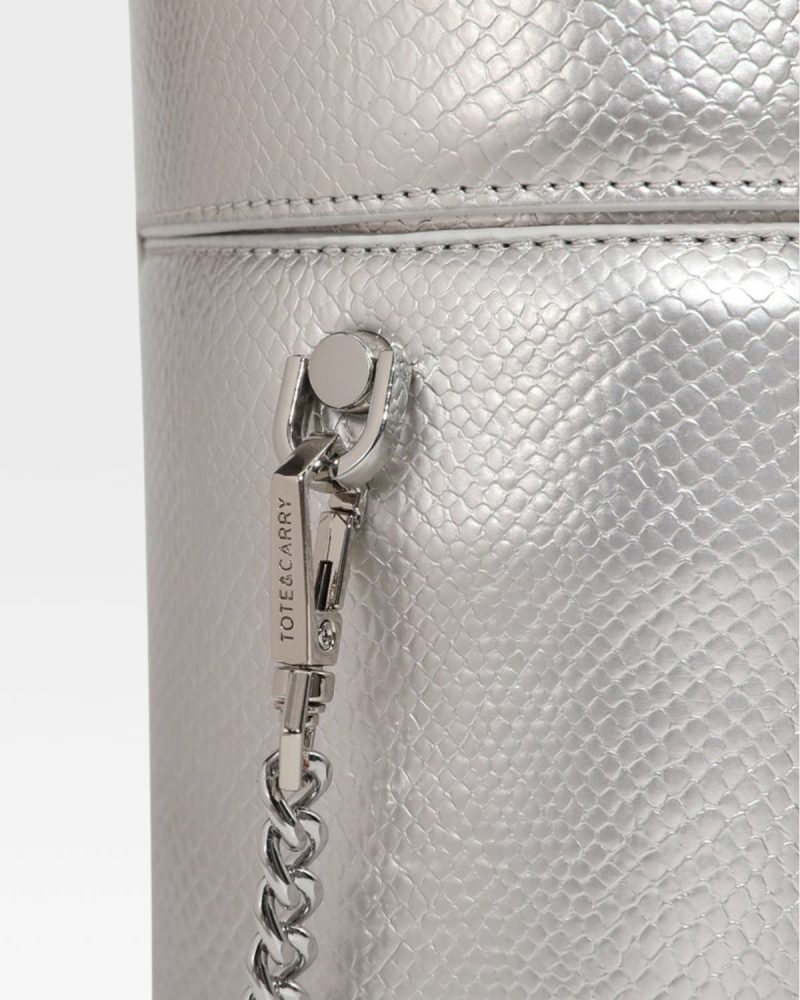 py mini barrel purse in silver tote bag women 6