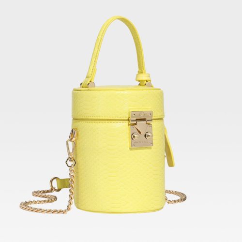 py mini barrel purse in yellow tote bag women 2