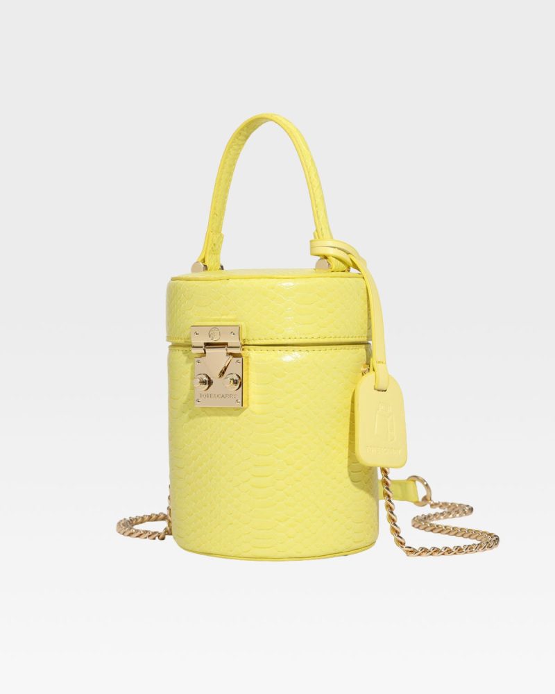 py mini barrel purse in yellow tote bag women 3