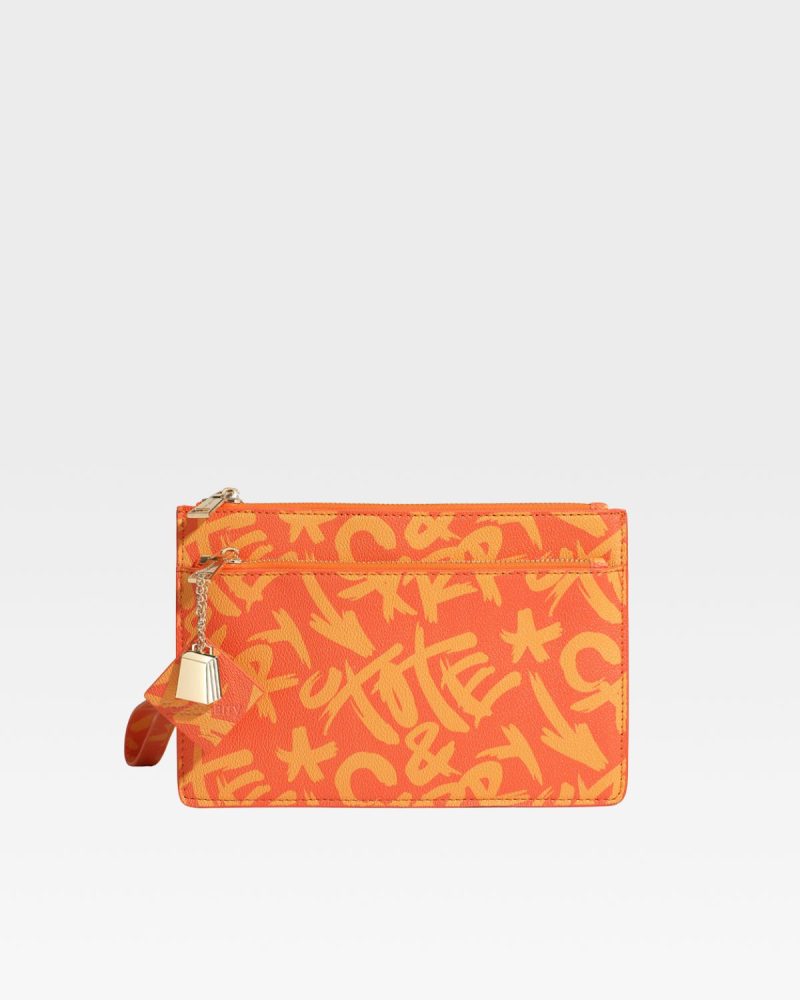 totecarry clutch bag in orange purse women 2