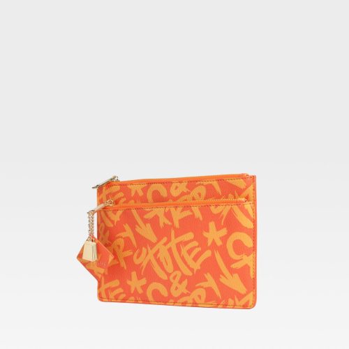 totecarry clutch bag in orange purse women 4