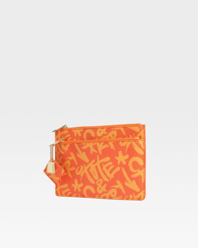 totecarry clutch bag in orange purse women 4