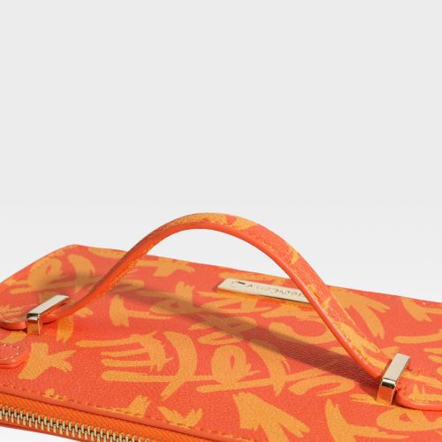 totecarry clutch bag in orange purse women 7