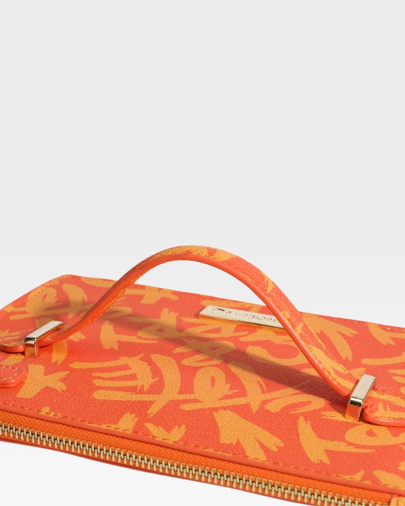 totecarry clutch bag in orange purse women 7