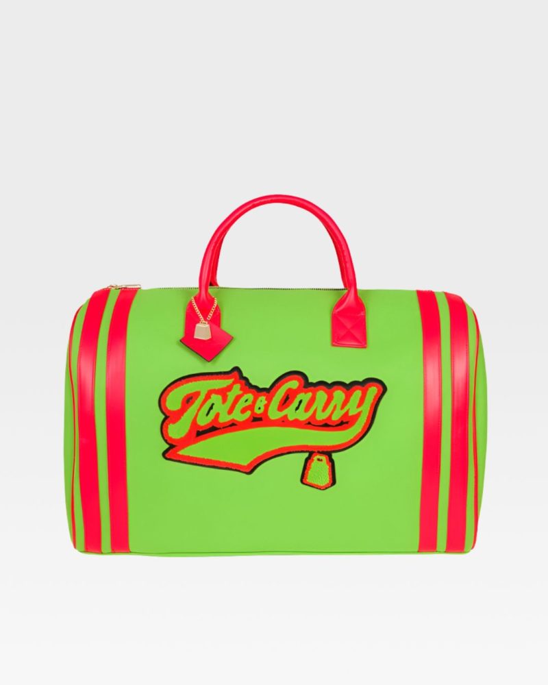 varsity duffle bag in green duffle bag totecarry