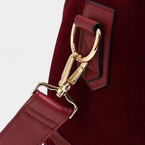 velour duffle in burgundy duffle bag totecarry 9