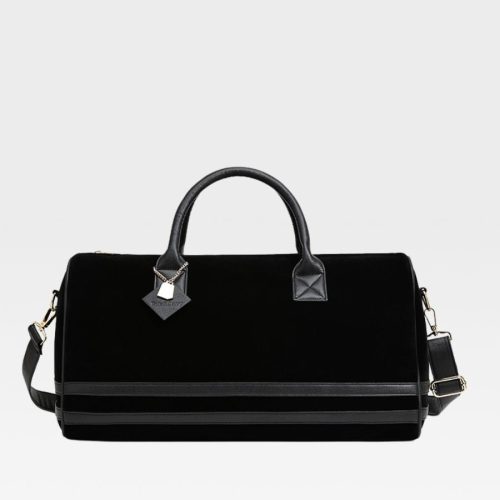 Velvet Duffle Bag in Black