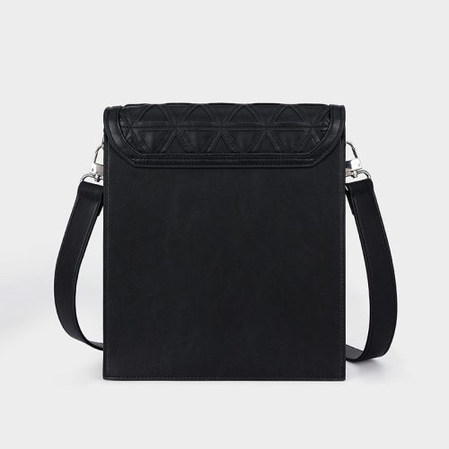 woven messenger bag in black messenger bag men 4